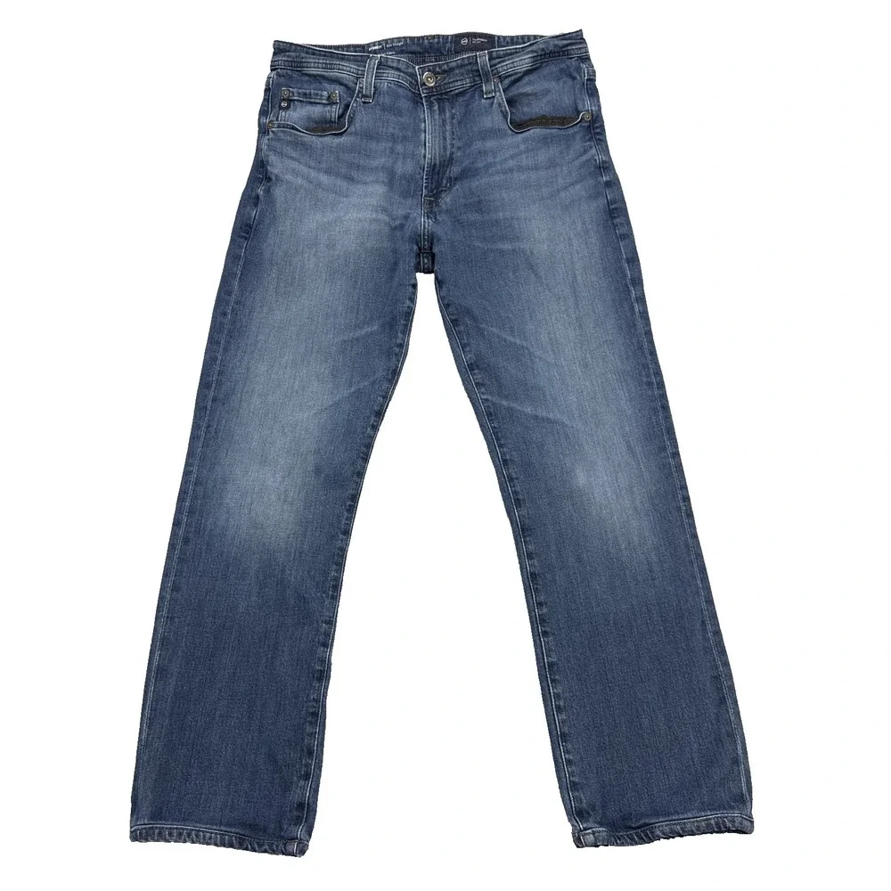 AG Adriano Goldschmied Everett Jeans Mens 34x34 (32x29 Fit) Slim Straight Hemmed